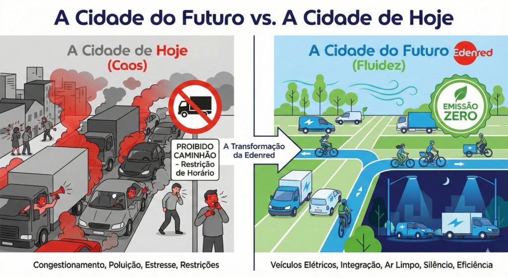A eletrificação e a mobilidade inteligente transformam o caos urbano em eficiência logística, permitindo maior fluidez e novas janelas de operação.